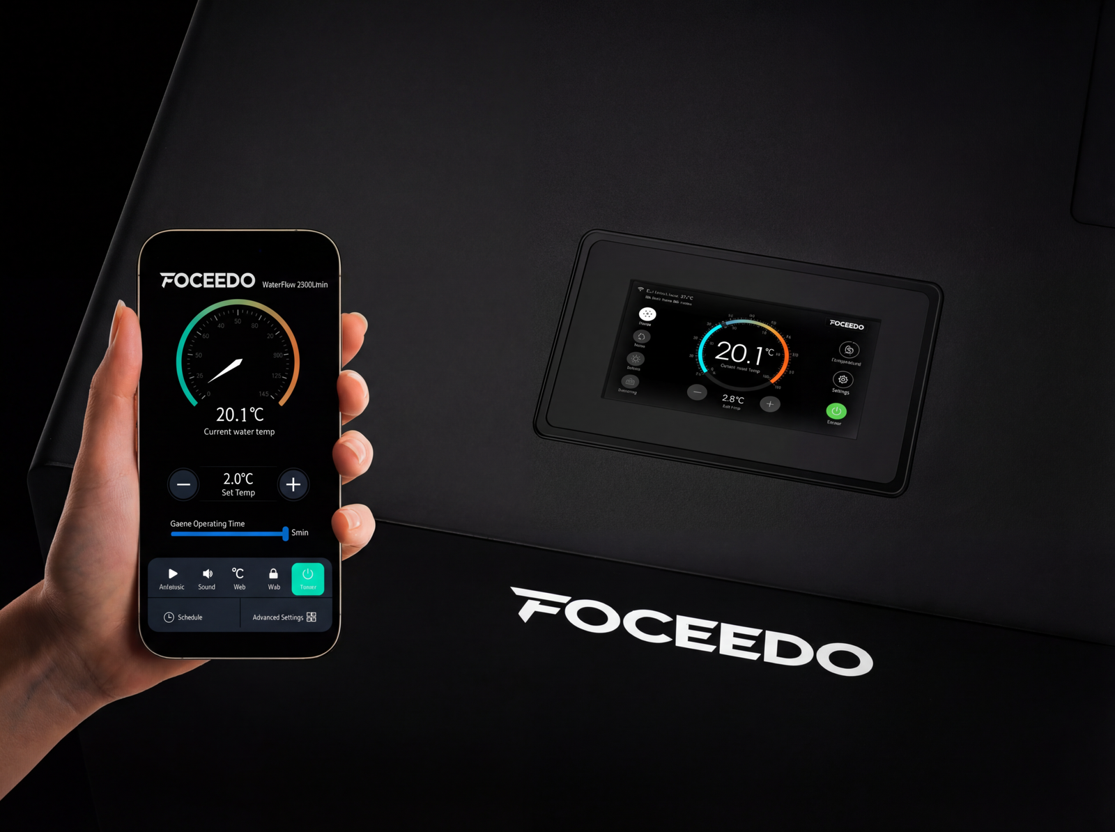 cold plunge chiller with APP and smart touch screen